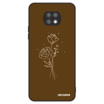 Etui na Xiaomi Redmi Note 9T - Brown flowers