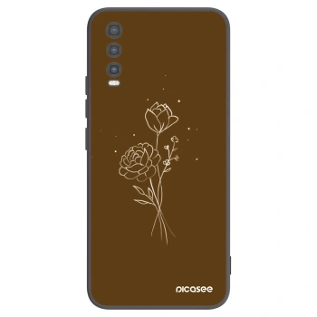 Etui na Vivo Y20s - Brown flowers