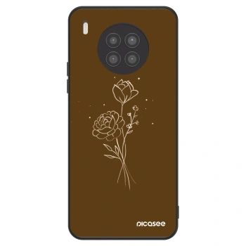 Etui na Huawei Nova 8i - Brown flowers