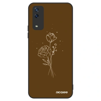 Etui na Vivo Y11s - Brown flowers