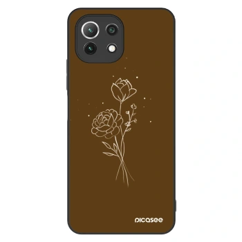 Etui na Xiaomi 11 Lite 5G NE - Brown flowers