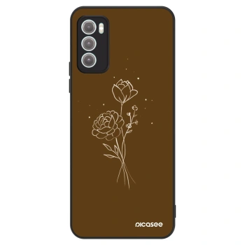 Etui na Motorola Moto G60 - Brown flowers