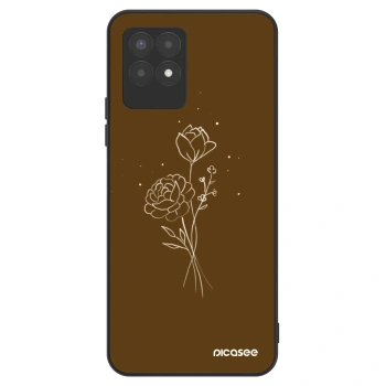 Etui na Realme 8i - Brown flowers