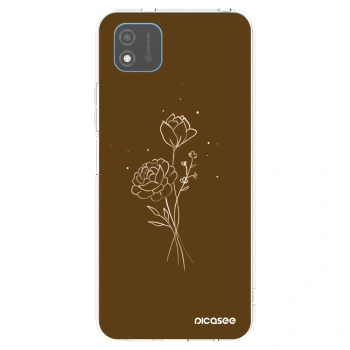Picasee silikonowe przeźroczyste etui na Realme C11 (2021) - Brown flowers
