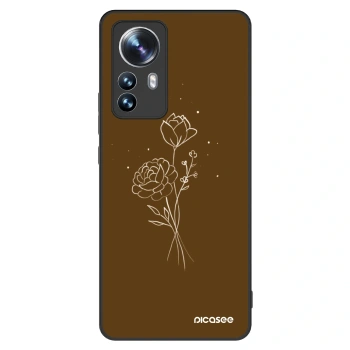 Etui na Xiaomi 12 Pro - Brown flowers