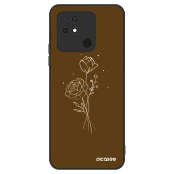 Etui na Xiaomi Redmi 10C - Brown flowers