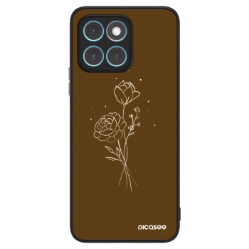 Etui na Honor X8 4G - Brown flowers
