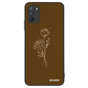 Etui na Xiaomi Poco M3 - Brown flowers