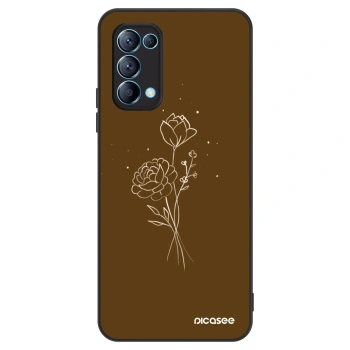 Etui na OPPO Reno 5 5G - Brown flowers