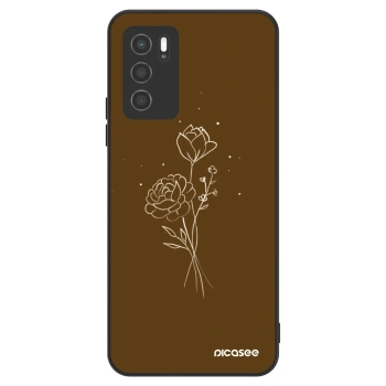 Etui na OPPO A16 - Brown flowers