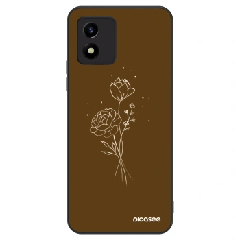 Etui na Vivo Y01 - Brown flowers