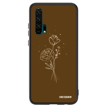 Etui na Honor 20 Pro - Brown flowers