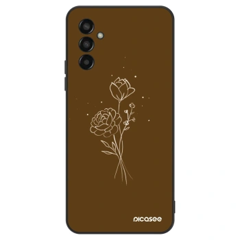 Etui na Samsung Galaxy M13 M135F - Brown flowers