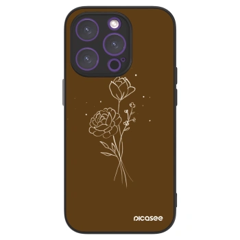 Picasee ULTIMATE CASE MagSafe pro Apple iPhone 14 Pro - Brown flowers