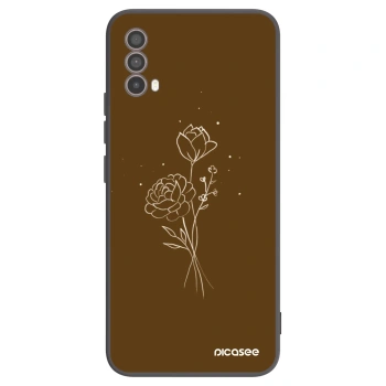 Etui na Motorola Moto E40 - Brown flowers