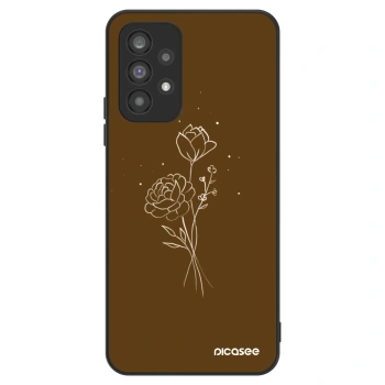 Etui na Samsung Galaxy A73 5G - Brown flowers