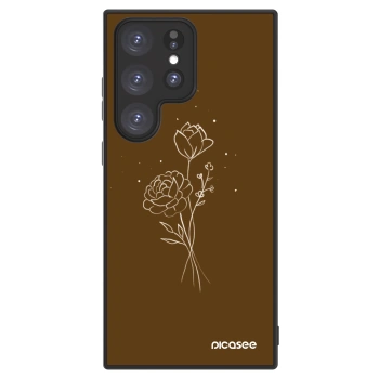 Picasee ULTIMATE CASE na Samsung Galaxy S23 Ultra 5G - Brown flowers