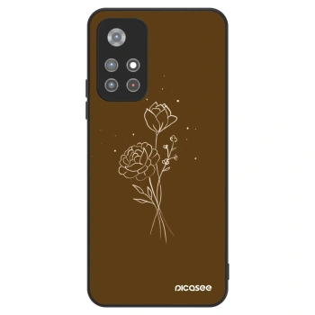 Etui na Xiaomi Redmi Note 11S 5G - Brown flowers