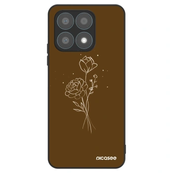 Etui na Honor X8a - Brown flowers