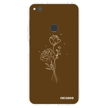 Etui na Huawei P9 Lite 2017 - Brown flowers