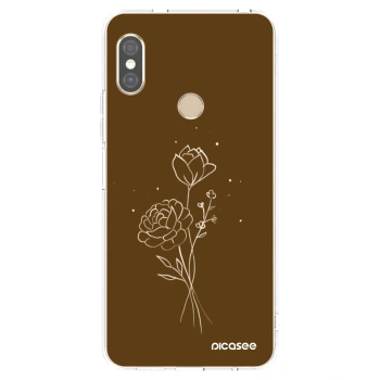 Etui na Xiaomi Redmi Note 5 Global - Brown flowers