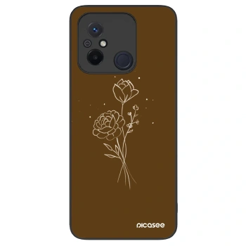 Etui na Xiaomi Redmi 12C - Brown flowers