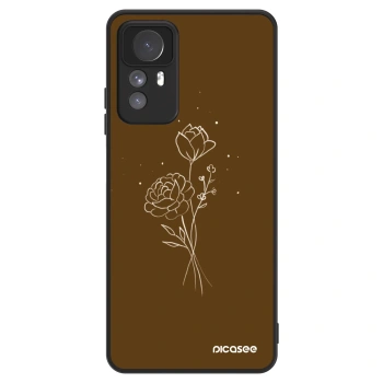 Etui na Xiaomi Redmi Note 12S - Brown flowers