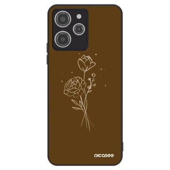 Etui na Xiaomi Redmi 12 4G - Brown flowers