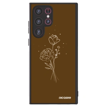 Picasee ULTIMATE CASE PowerShare pro Samsung Galaxy S22 Ultra 5G - Brown flowers