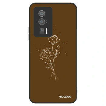 Etui na Xiaomi Poco F5 Pro 5G - Brown flowers