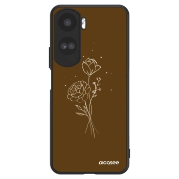 Etui na Honor 90 Lite 5G - Brown flowers