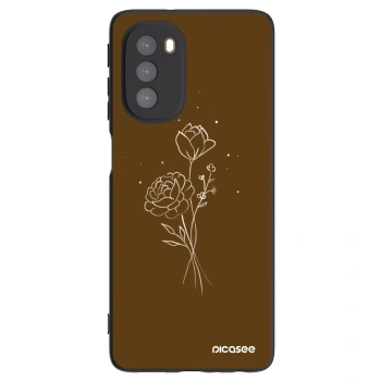 Etui na Motorola Moto G51 - Brown flowers