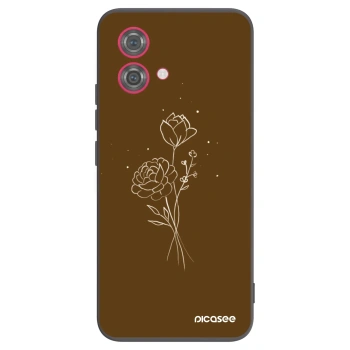 Etui na Motorola Moto G84 5G - Brown flowers