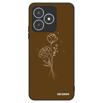 Etui na Realme C53 - Brown flowers