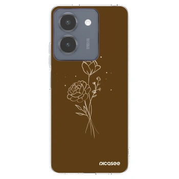 Etui na Vivo Y36 4G - Brown flowers