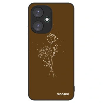 Etui na Xiaomi Redmi 13C 5G - Brown flowers