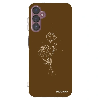 Picasee silikonowe przeźroczyste etui na Samsung Galaxy A05s A057G - Brown flowers