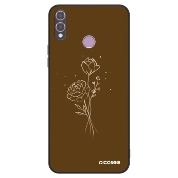 Etui na Honor 8X - Brown flowers