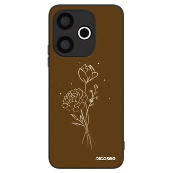 Etui na Xiaomi Redmi 13 4G - Brown flowers