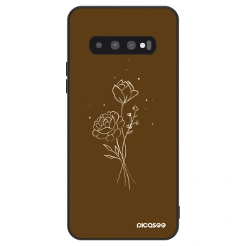 Etui na Samsung Galaxy S10 Plus G975 - Brown flowers