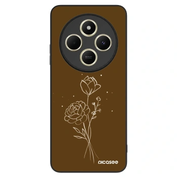 Etui na Xiaomi Redmi 14C - Brown flowers