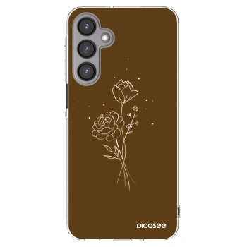Picasee silikonowe przeźroczyste etui na Samsung Galaxy A16 5G - Brown flowers