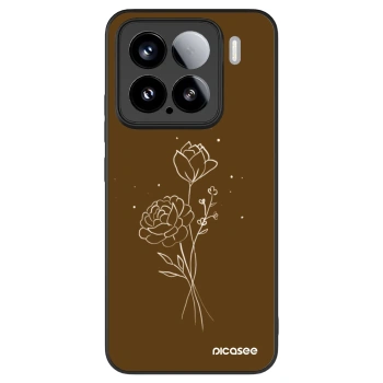 Etui na Xiaomi 15 - Brown flowers