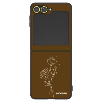 Etui na Samsung Galaxy Z Flip6 5G - Brown flowers
