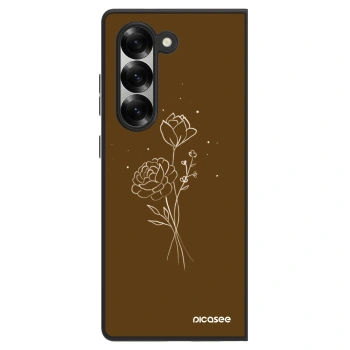 Etui na Samsung Galaxy Z Fold6 5G - Brown flowers