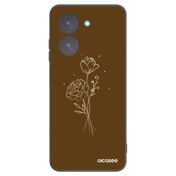 Picasee silikonowe czarne etui na Xiaomi Redmi A5 - Brown flowers