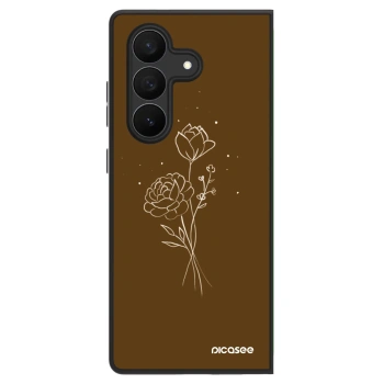 Etui na Samsung Galaxy Z Fold7 5G - Brown flowers