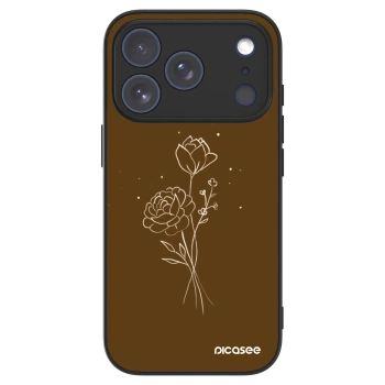 Picasee ULTIMATE CASE MagSafe pro Apple iPhone 17 Pro - Brown flowers