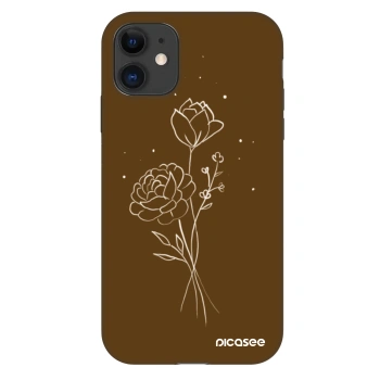 Etui na Apple iPhone 11 - Brown flowers