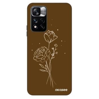 Etui na Xiaomi Redmi Note 11 Pro - Brown flowers